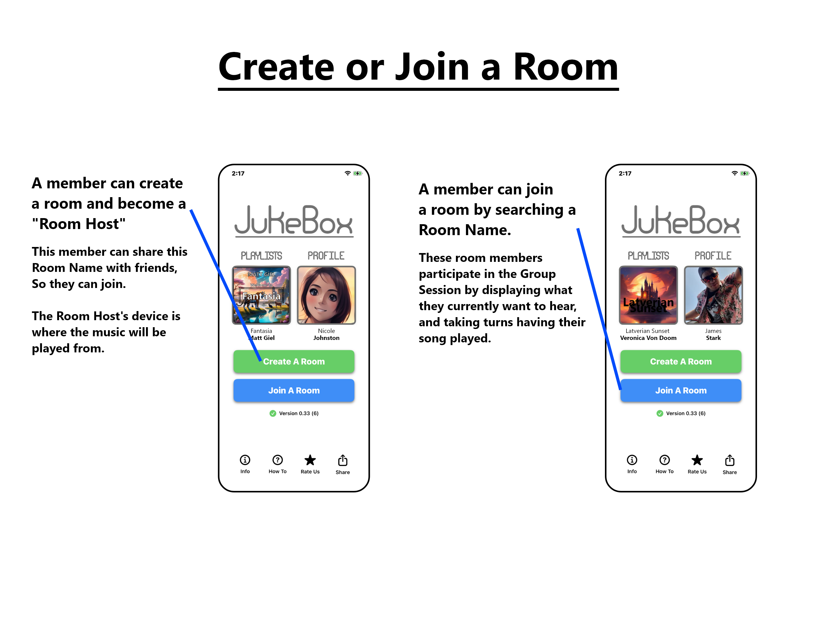 Create Room entry point